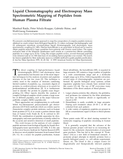 Liquid chromatography and electrospray mass spectrometric