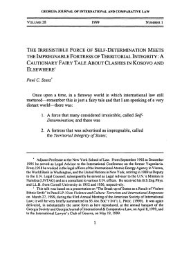 The Irresistible Force of Self-Determination Meets the Impregnable