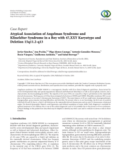 Atypical Association of Angelman Syndrome and Klinefelter