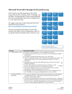 Microsoft Word 2013 through GCFLearnFree