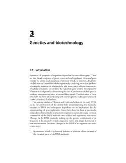 Genetics and biotechnology