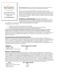 Inter-County Energy offers the following energy