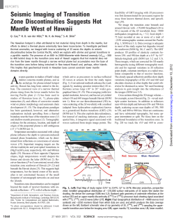 Seismic Imaging of Transition Zone Discontinuities Suggests Hot