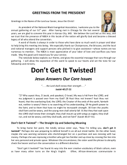 Greeting - National Black Evangelical Association