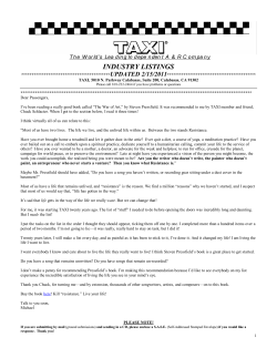 TAXI Music Industry Listings