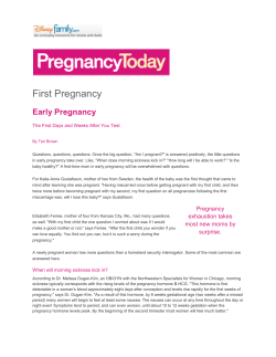 First Pregnancy - The Northwestern Specialists for Women