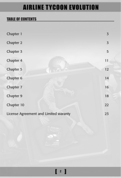 table of contents