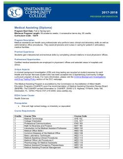 Program Information - Spartanburg Community College