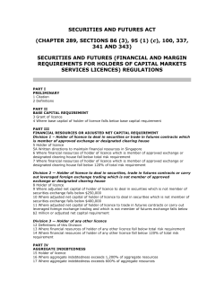 securities and futures act - Monetary Authority of Singapore