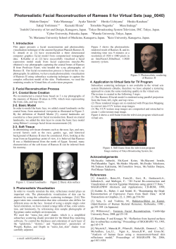 Photorealistic Facial Reconstruction of Ramses ll for Virtual Sets