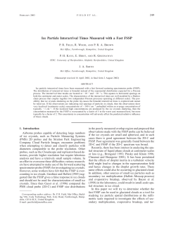 Ice Particle Interarrival Times Measured with a Fast FSSP