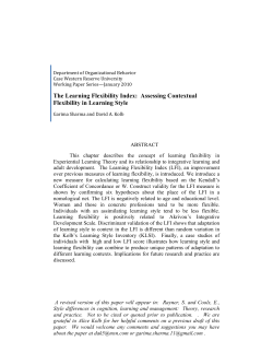 The Learning Flexibility Index: Assessing Contextual Flexibility in