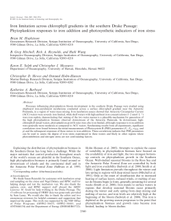 Iron limitation Across Chlorophyll Gradients in the Southern Drake