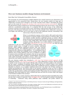 How new business models change business