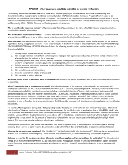 Income Verification Tip Sheet - Combined Community Action, Inc.