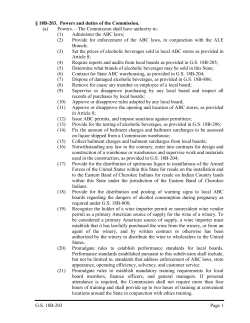 G.S. 18B-203 Page 1 &sect; 18B-203. Powers and duties of the