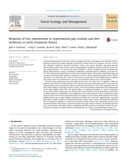 Response of tree regeneration to experimental gap creation and
