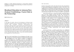 Bicultural Education in Aotearoa/New Zealand