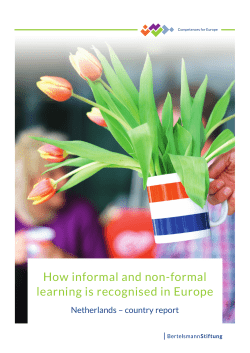 How informal and non-formal learning is recognised in Europe