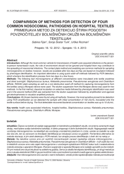 COMPARISON OF METHODS FOR DETECTION OF FOUR
