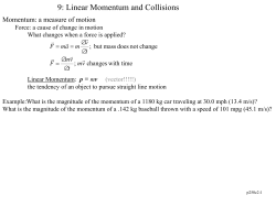 Momentum: a measure of motion