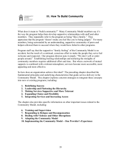 35 What does it mean to &ldquo;build community?&rdquo; Many Community