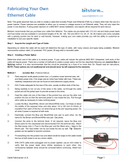 Fabricating Your Own Ethernet Cable
