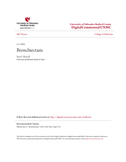 Bronchiectasis - DigitalCommons@UNMC
