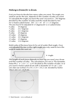 Making a frame for a drum.