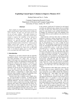 Exploiting Unused Spare Columns to Improve Memory ECC