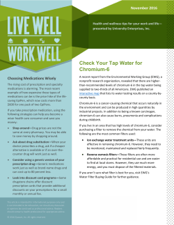 Check Your Tap Water for Chromium-6