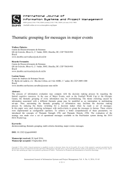 Thematic grouping for messages in major events