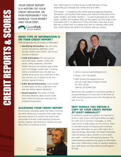 Credit Report Fact Sheet