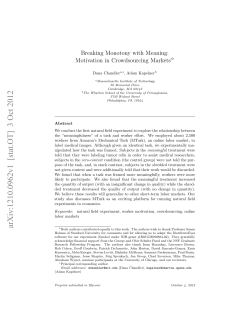 Breaking Monotony with Meaning: Motivation in Crowdsourcing