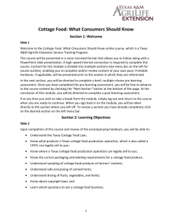 Cottage Food: What Consumers Should Know