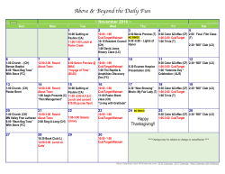 November 2016 Activity Calendar - Ecumen Seasons at Apple Valley