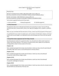 Honors English IV 2016-2017 Summer Assignment Mr. Walter