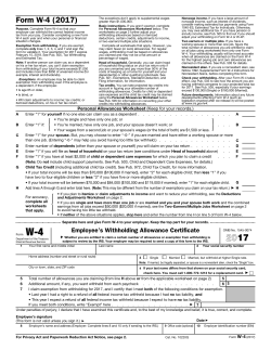 Form W-4 (2017) - Future Systems, Inc.