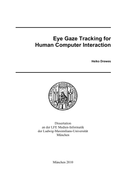 Eye Gaze Tracking for HCI