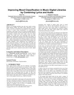 Improving Mood Classification in Music Digital