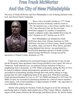Free Frank McWorter Activity