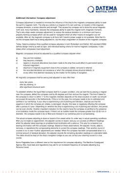 Additional information: Compass adjustment Compass adjustment is