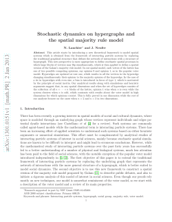 Stochastic dynamics on hypergraphs and the spatial majority rule