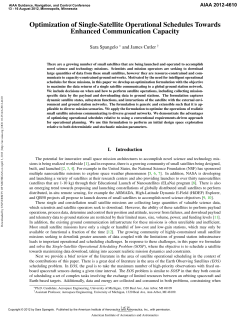 Optimization of Single-Satellite Operational Schedules