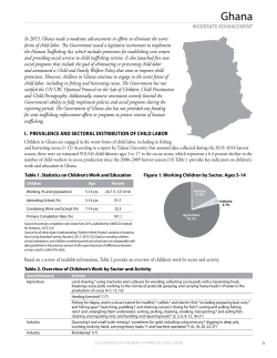 MODERATE ADVANCEMENT In 2015, Ghana made a moderate