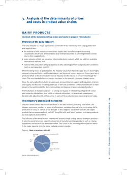 3. Analysis of the determinants of prices and costs in product value