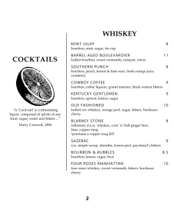 Libations - Southland Whiskey Kitchen