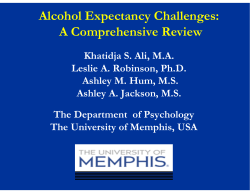 Alcohol Expectancy Challenges A Comprehensive Review