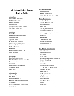 US History End of Course Review Guide