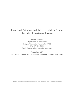 Immigrant Networks and the U.S. Bilateral Trade: the Role of